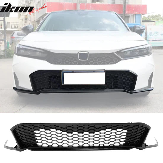 2025-2026 Honda Civic Gloss Black Type R Front Lower Upper Grilles ABS - COMBO