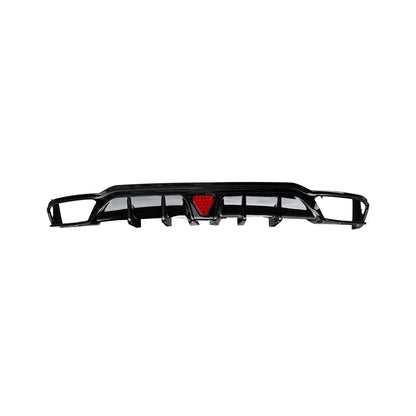 SWA 2022-2025 11th Gen Honda Civic Hatchback Rear Diffuser Gloss Black with 3rd Break Lights and Side Spats