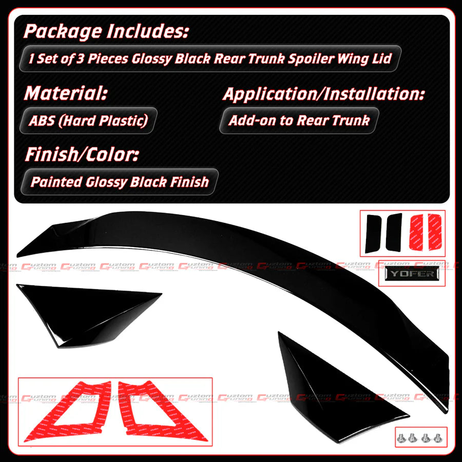Yofer Design Gloss Black Trunk Spoiler Wing [2025-2026 Tesla Model Y]