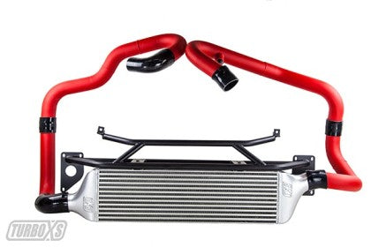 Turbo XS FMIC 2015-2021 Subaru STi - Wrinkle Red Pipes