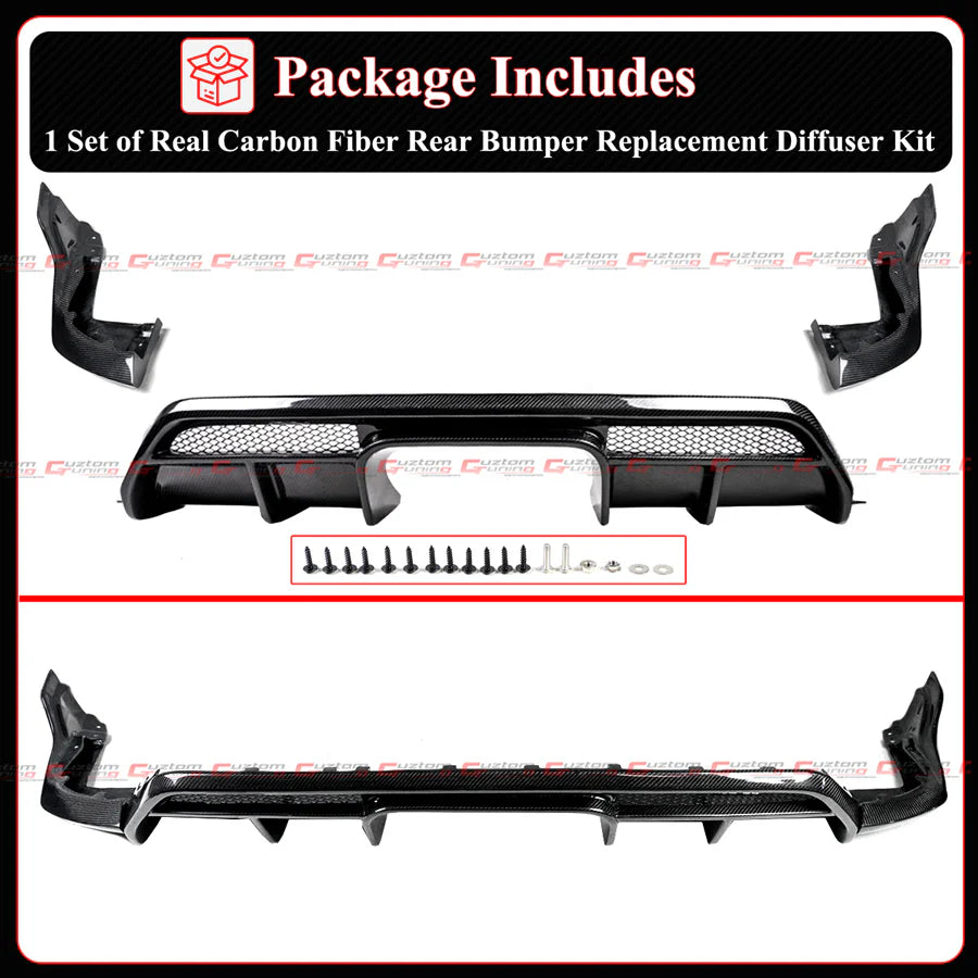 CMS Style Real Carbon Fiber Air Vent Rear Diffuser Kit [2023-2025 Honda Civic Type-R FL5]