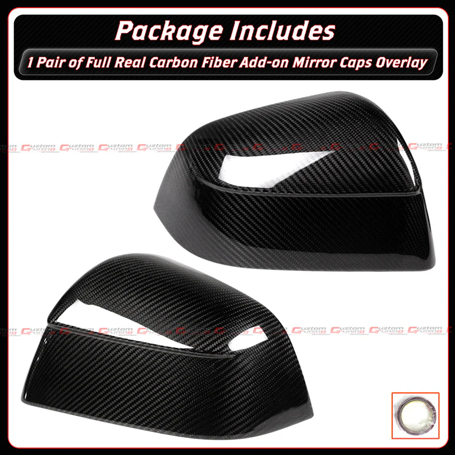 Full Carbon Fiber Side Mirror Cover Cap Overlay [2025-2026 Tesla Model Y Juniper]