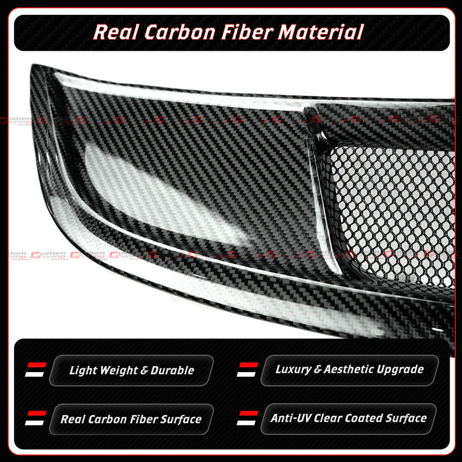 SP Style Real Carbon Fiber Bonnet Hood Vent With Mesh [2023-2025 Honda Civic Type-R FL5]