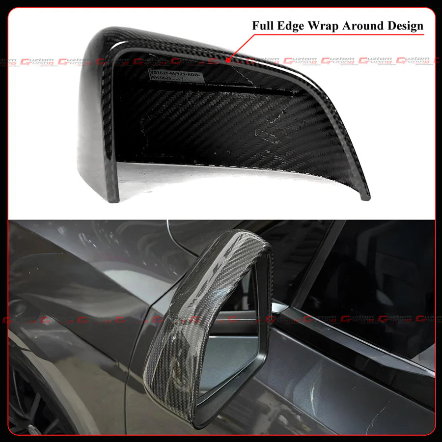 Full Carbon Fiber Side Mirror Cover Cap Overlay [2025-2026 Tesla Model Y Juniper]