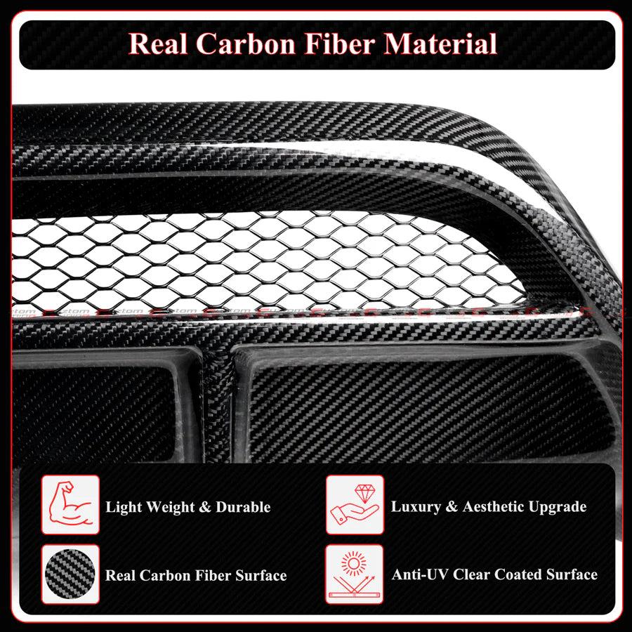 CMS Style Real Carbon Fiber Air Vent Rear Diffuser Kit [2023-2025 Honda Civic Type-R FL5]