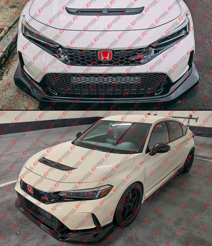 SP Style Real Carbon Fiber Bonnet Hood Vent With Mesh [2023-2025 Honda Civic Type-R FL5]