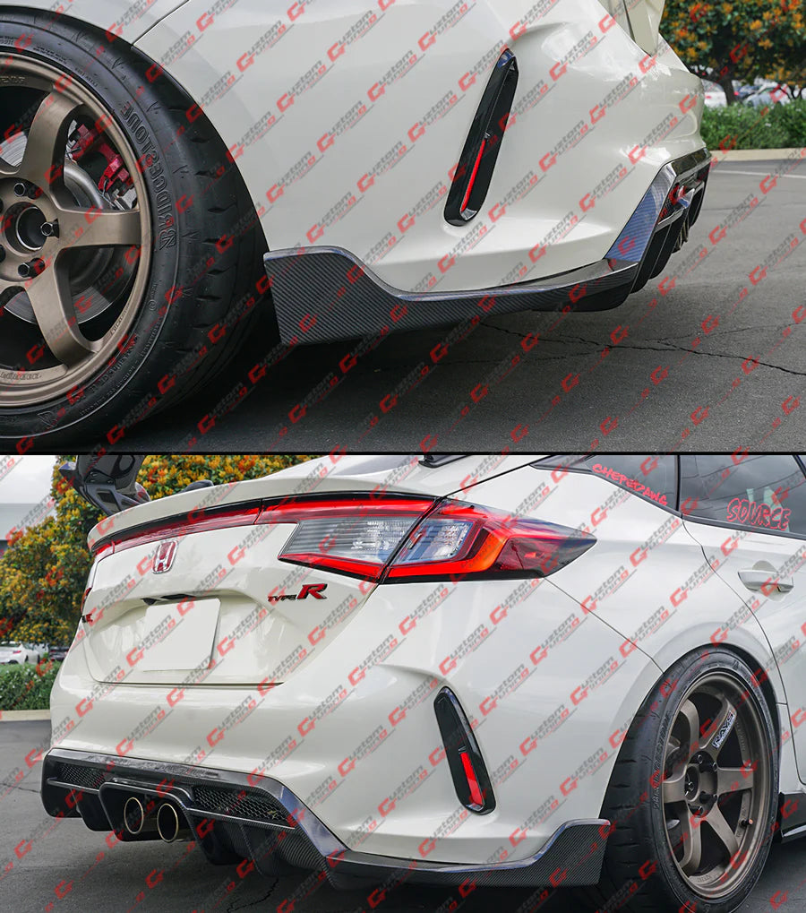 CMS Style Real Carbon Fiber Air Vent Rear Diffuser Kit [2023-2025 Honda Civic Type-R FL5]