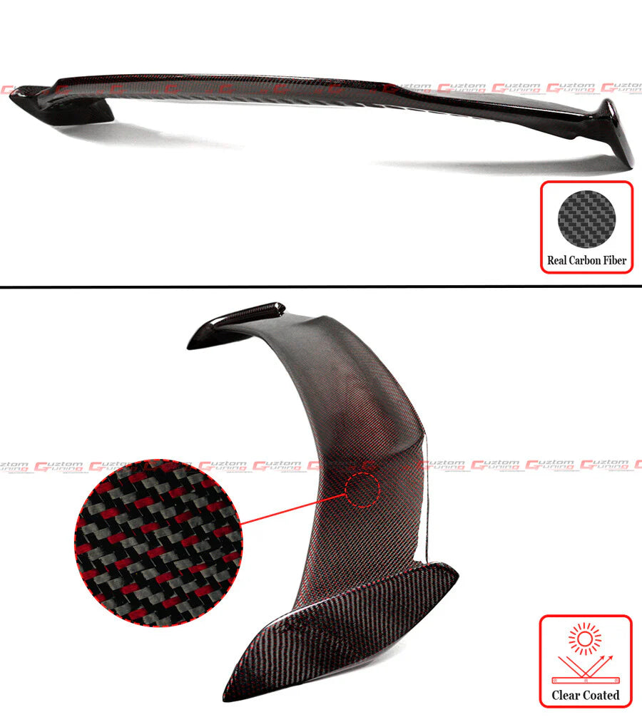 H Performance Style Red & Black Carbon Fiber Wing Spoiler [2023-2025 Honda Civic Type-R FL5]