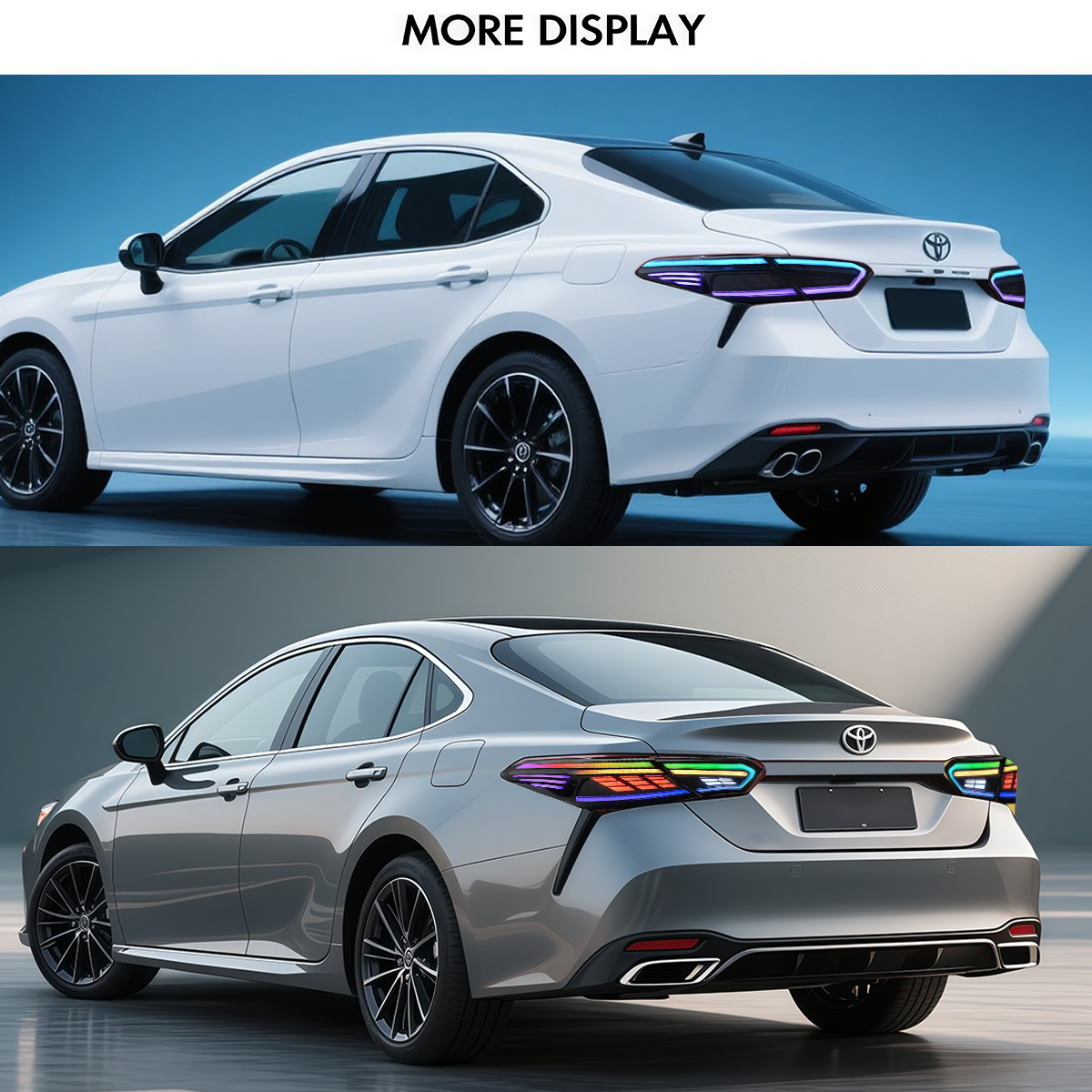Toyota Camry 2018-2024 Rectilinear LED Tail Lights