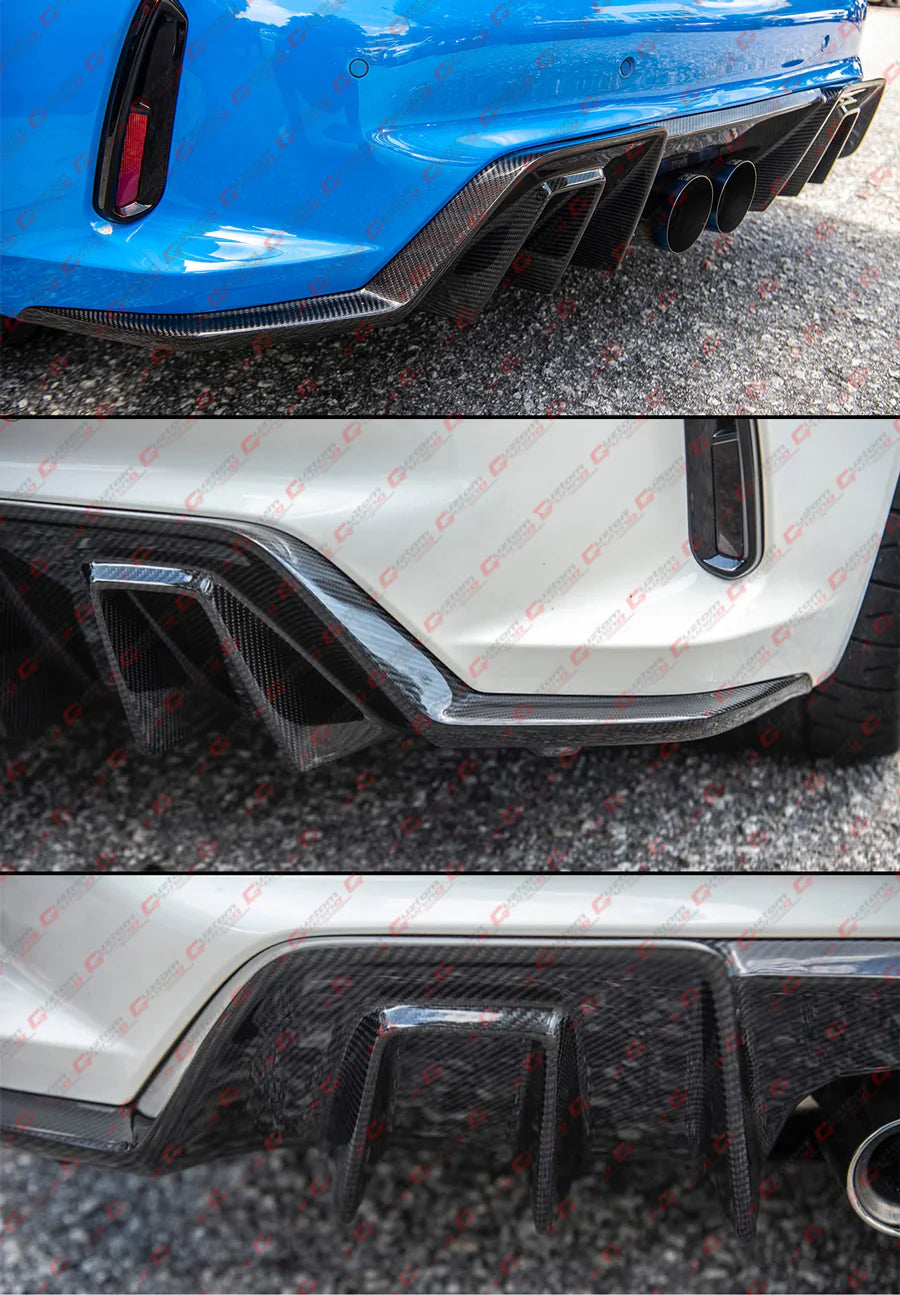J Style Real Carbon Fiber Rear Bumper Diffuser Replacement [2023-2025 Honda Civic Type-R FL5]