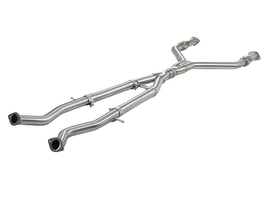 TAKEDA 2-1/2 IN TO 3 IN 304 STAINLESS STEEL STREET SERIES Y-PIPE INFINITI Q50/Q60 16-19 V6-3.0L (TT)