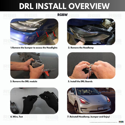 Tesla Model 3 Multicolor DRL Boards (2017-2020)