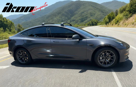 2017-2023 Tesla Model 3 OE Style Top Roof Rack Cross Bars Aluminum ABS