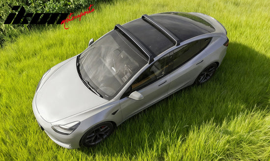 2017-2023 Tesla Model 3 OE Style Top Roof Rack Cross Bars Aluminum ABS