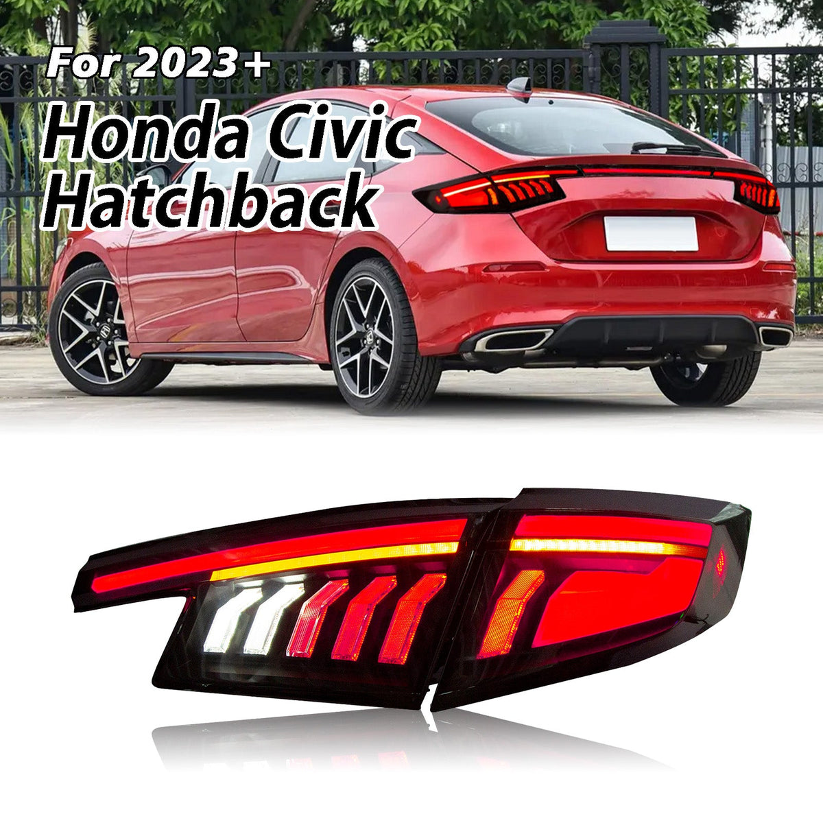 SWA 2022-2026 11th Gen Honda Civic HATCHBACK and Type-R FL1 FL2 FL5 V2 Tail Lights