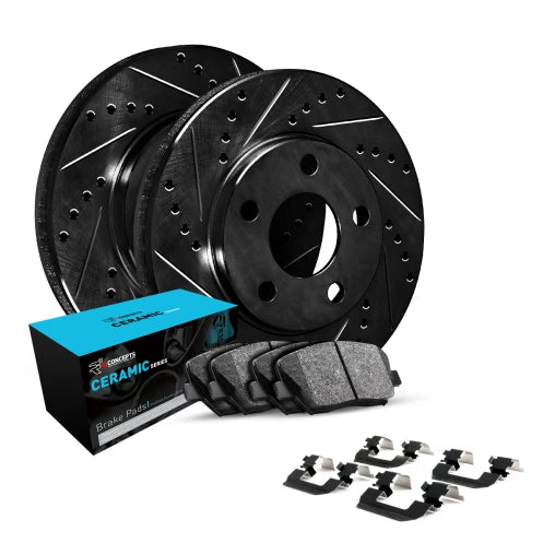2020+ Toyota Gr Supra Black Drilled & Slotted Brake Kits