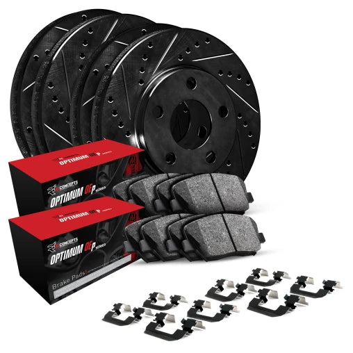 2012-2015 Honda Civic Black Drilled & Slotted Brake Kits