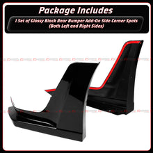 MU Style Gloss Black Rear Bumper Corner Spats [2023-2025 Honda Civic Type-R FL5]