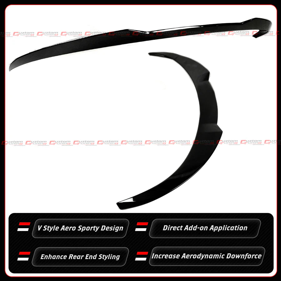 V Style Gloss Black Trunk Spoiler [2025-2026 Tesla Model Y Juniper]