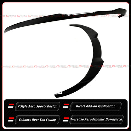 V Style Gloss Black Trunk Spoiler [2025-2026 Tesla Model Y Juniper]