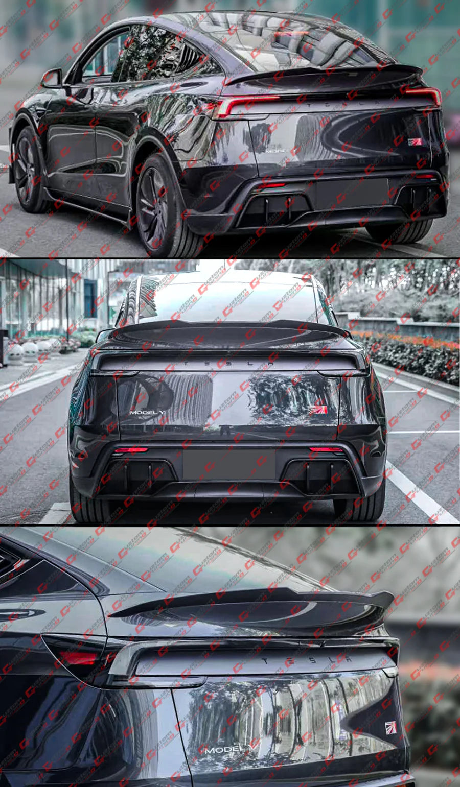 V Style Gloss Black Trunk Spoiler [2025-2026 Tesla Model Y Juniper]