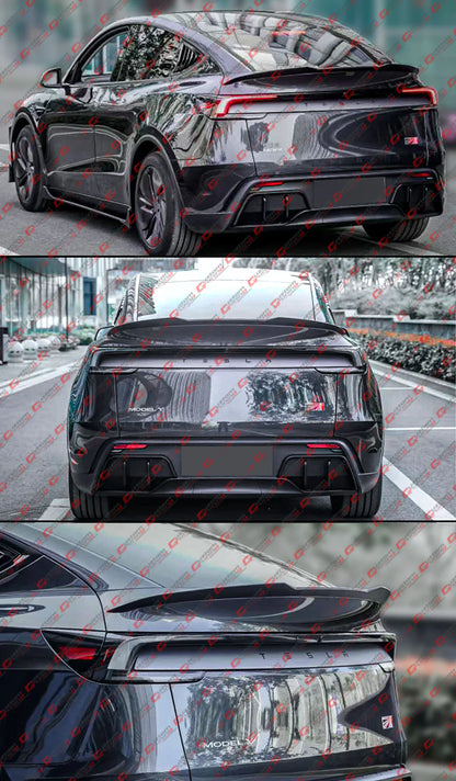 V Style Gloss Black Trunk Spoiler [2025-2026 Tesla Model Y Juniper]