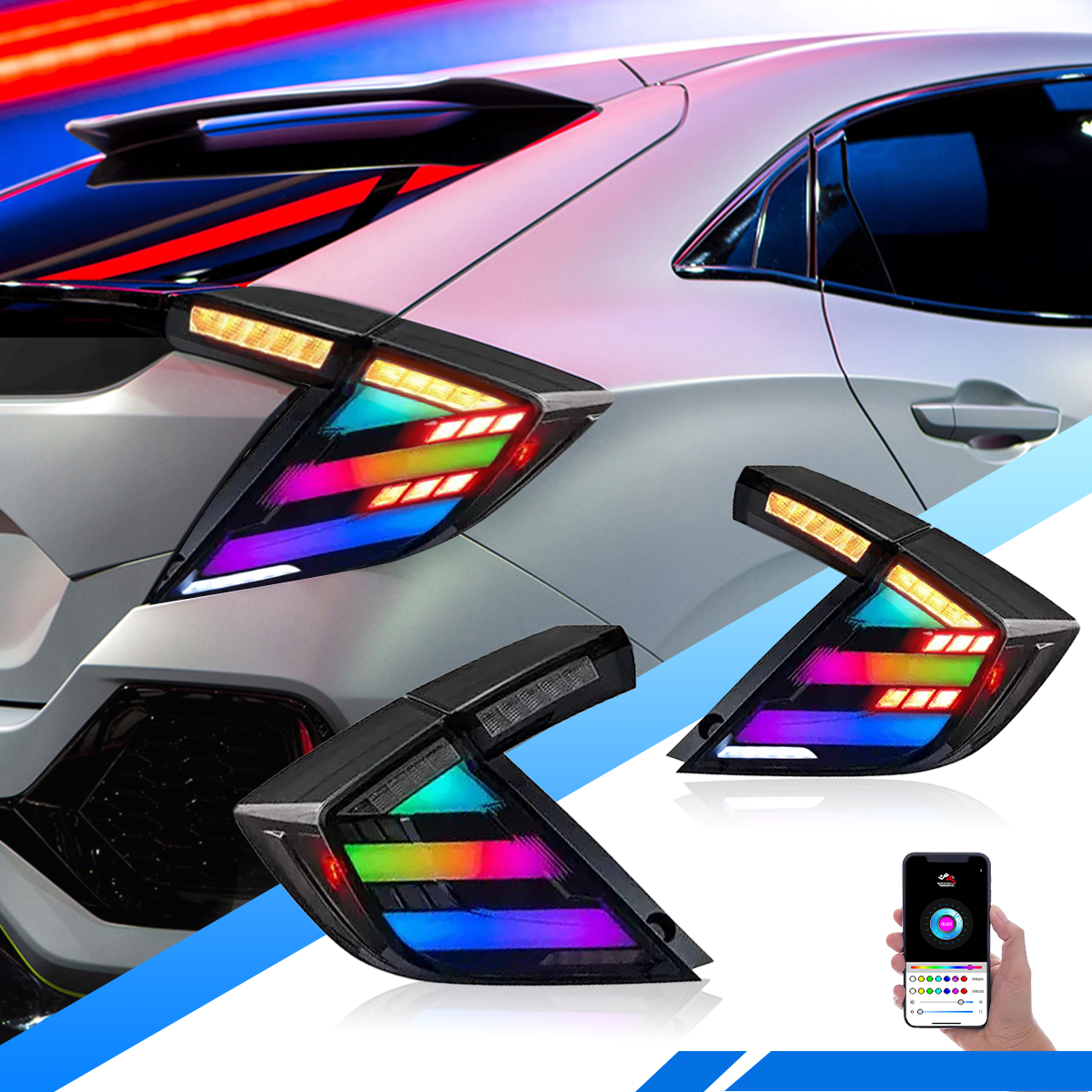 Honda Civic Hatchback 2016-2021 NeonX LED Tail Lights