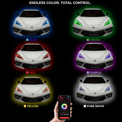 Chevrolet Corvette C8 RGBW+A DRL Boards (2020-2025)