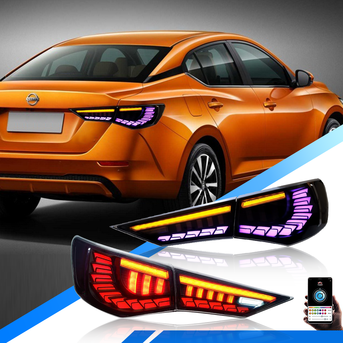 Nissan Sentra 2020-2025 Dragon Scales LED Tail Lights