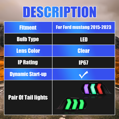Ford Mustang 2015-2023 LED Tail Lights