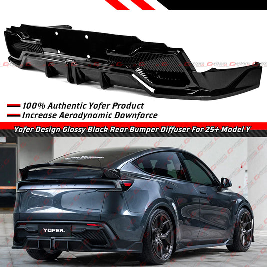 Yofer Design Rear Bumper Diffuser [2025-2026 Tesla Model Y Juniper Premium]