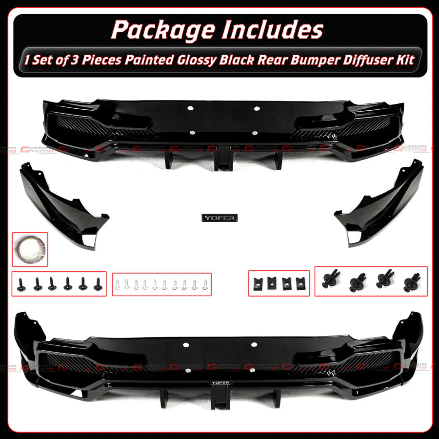 Yofer Design Rear Bumper Diffuser [2025-2026 Tesla Model Y Juniper Premium]