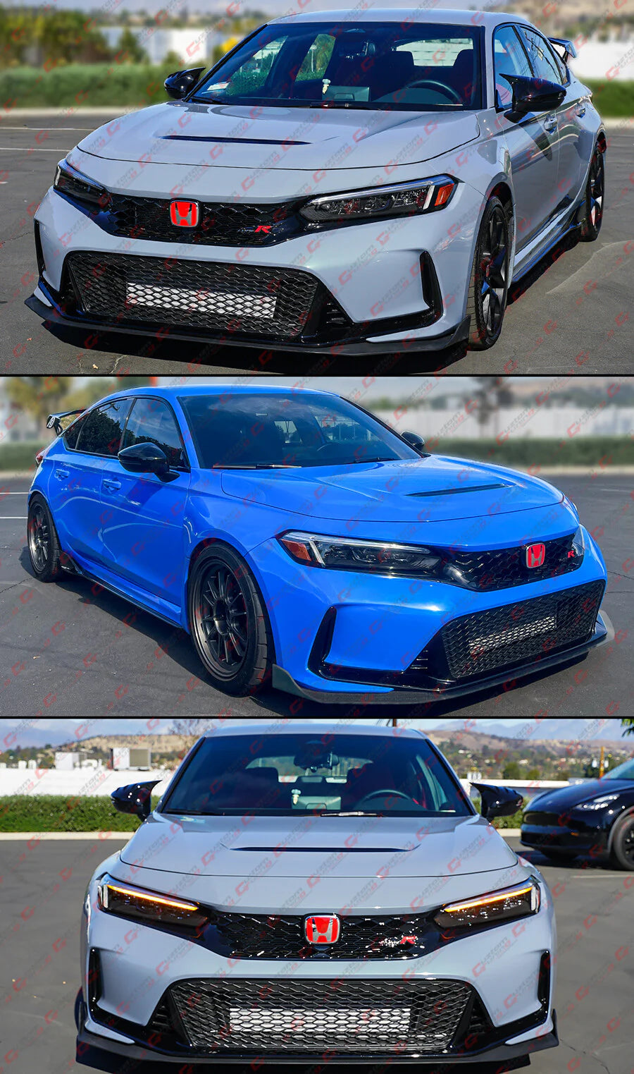 AG Style PU Front Bumper Lip [2023-2025 Honda Civic Type-R FL5]