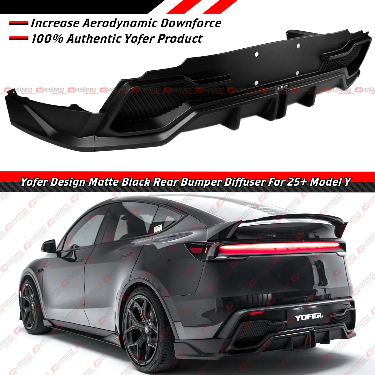 Yofer Design Rear Bumper Diffuser [2025-2026 Tesla Model Y Juniper Premium]