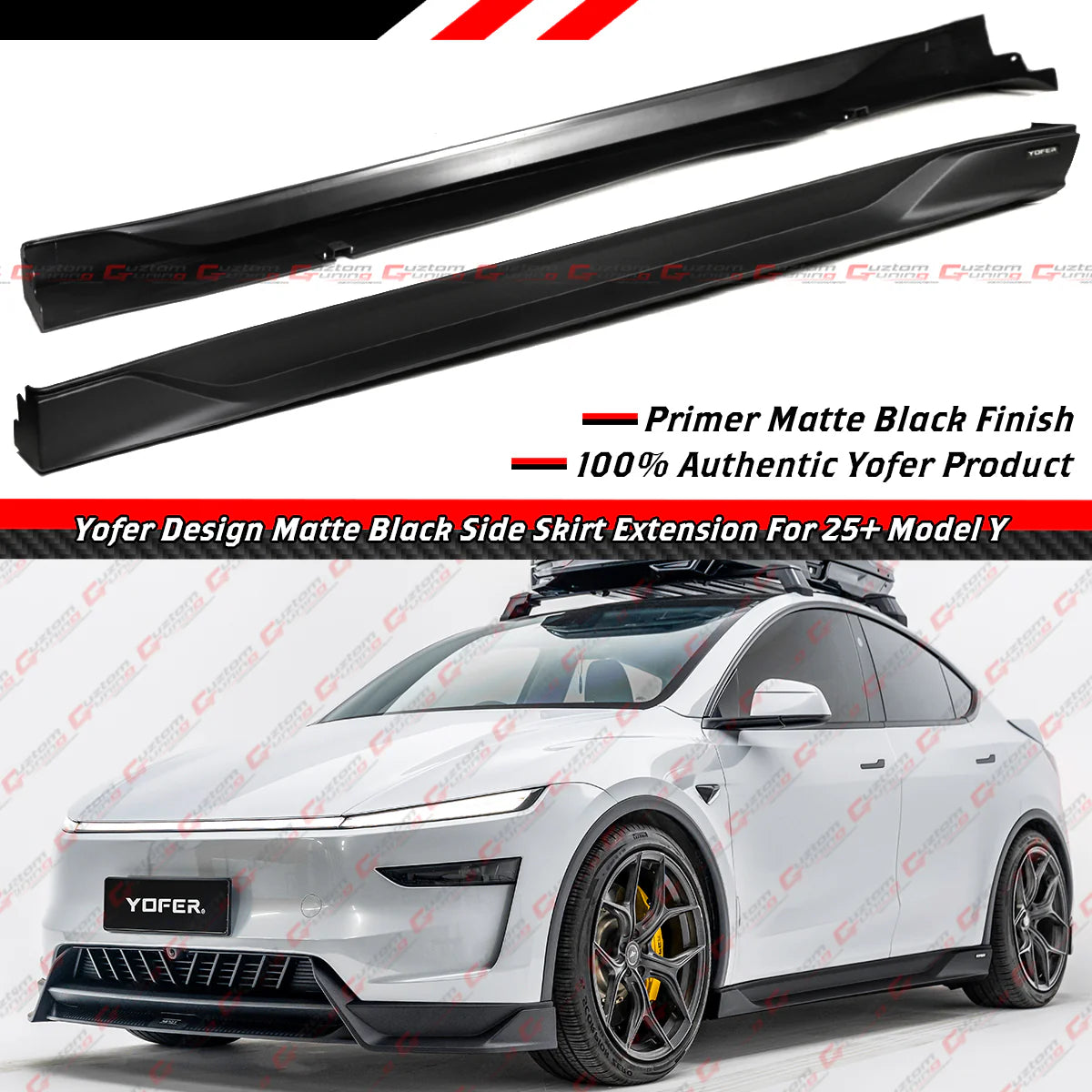 Yofer Design Side Skirt Extension [2025-2026 Tesla Model Y Juniper Premium]