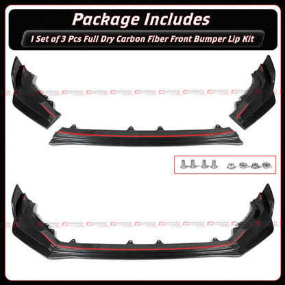 MM Style Full Carbon Fiber Front Bumper Lip [2023-2025 Honda Civic Type-R FL5]