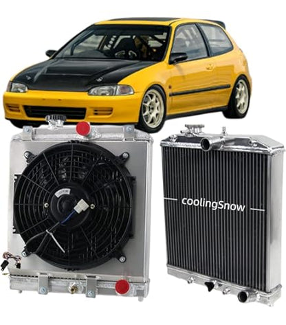 KOYO 48MM RACING RADIATOR: CIVIC 92-00 & DEL SOL 93-97 (SOHC WITH 28MM HOSES ONLY)