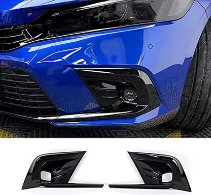 SWA 2022-2024  11th Gen Civic Sedan and Hatch Back Front Bezel/Fog Light Lamp Cover Trim (Gloss Black ) ABS 2 PCS