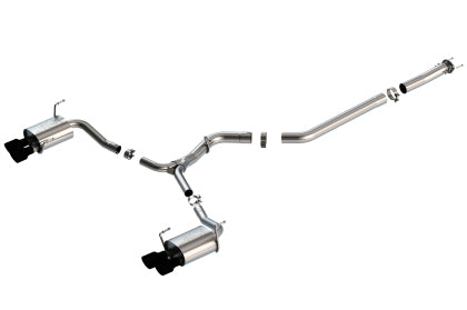 Borla 15-21 Subaru WRX/STI 2.5L Turbo 3in S-Type Catback Exhaust - 2.5in Black Chrome Tips
