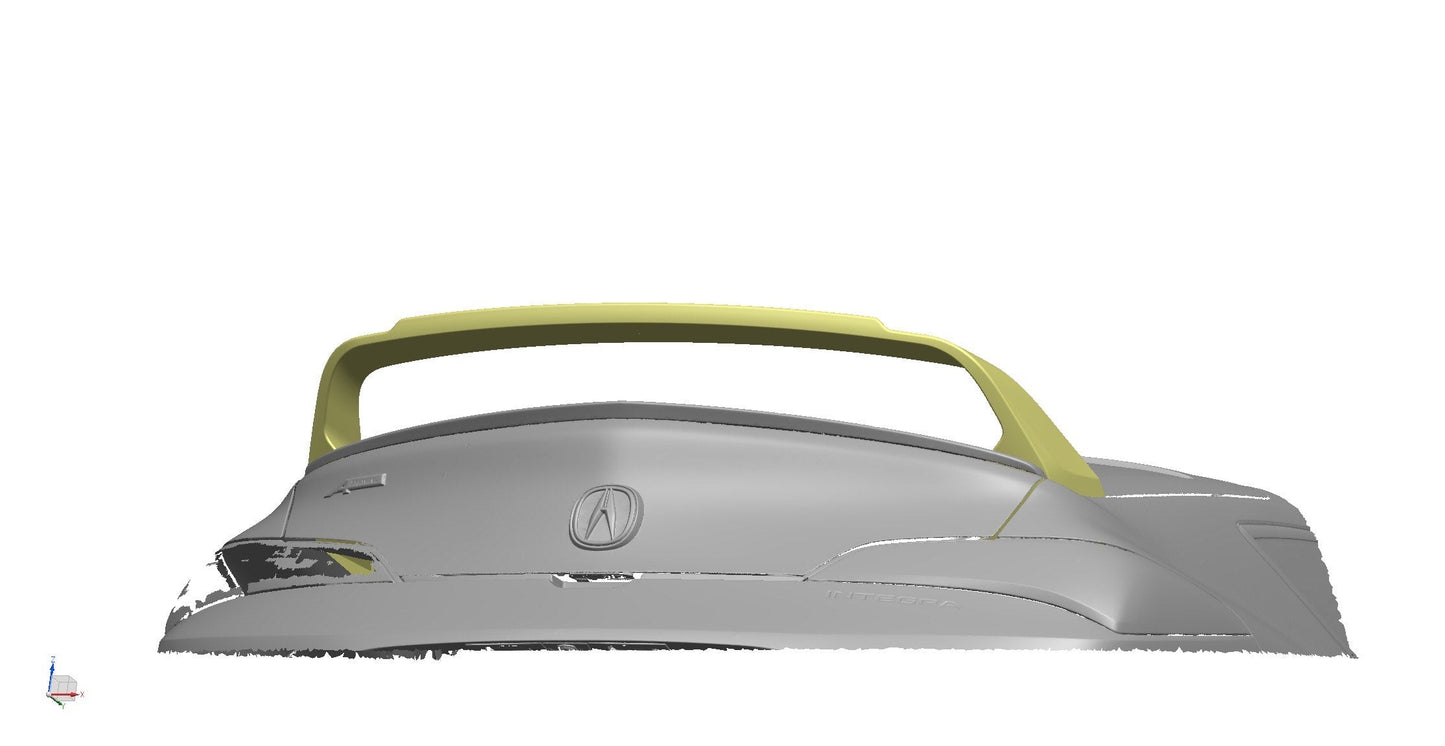 2023-2025 5th Gen DE4 Acura Integra 3 PCS Gloss Black DC5 Inspired Trunk Spoiler