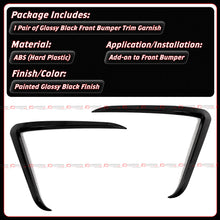 Glossy Black Front Bumper Fog Light Trim Garnish [2025-2026 Tesla Model Y Juniper]