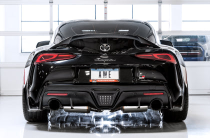 AWE Resonated Touring Edition for A90 Supra - 5" Diamond Black Tips