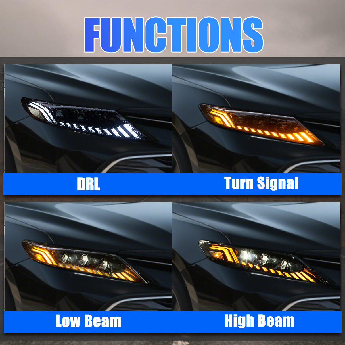 Toyota Camry 2018-2024 LED Headlights