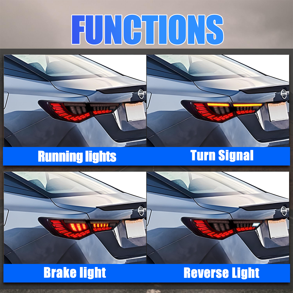 Nissan Sentra 2020-2025 Dragon Scales LED Tail Lights