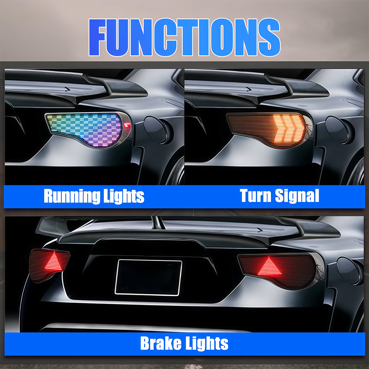 Subaru BRZ 2012-2020 Digital LED Tail Lights