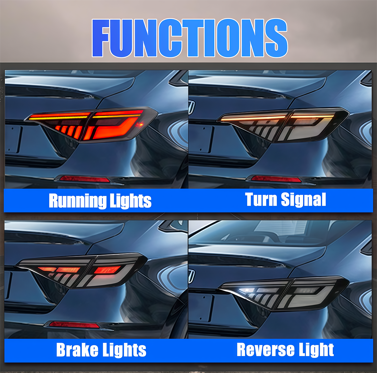 Honda Civic Sedan 2022-2026 LED Tail Lights