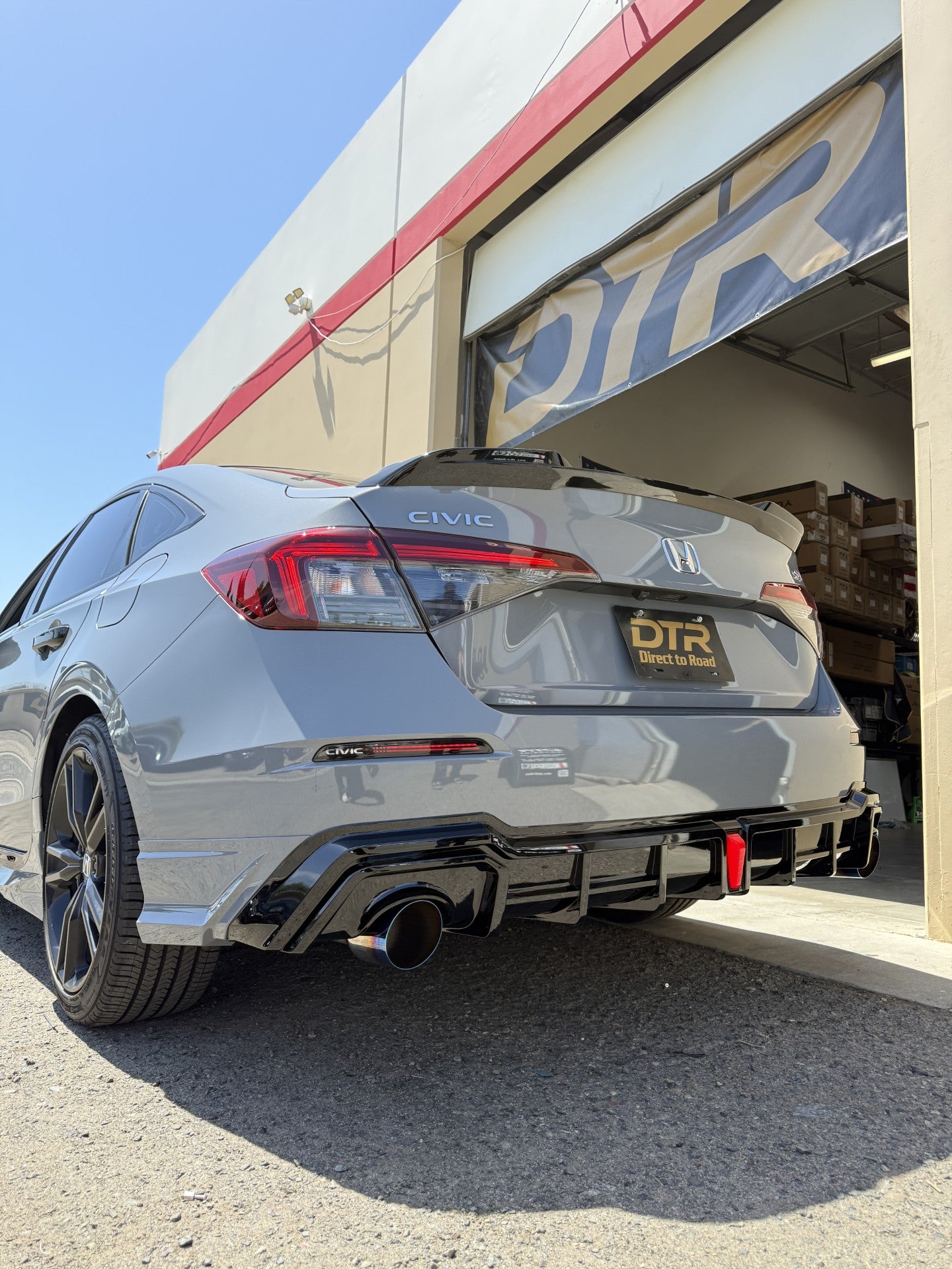 2022-25 Honda Civic 11th Gen Sedan Rear Diffuser - V2 By YOFER W/ SPLATS