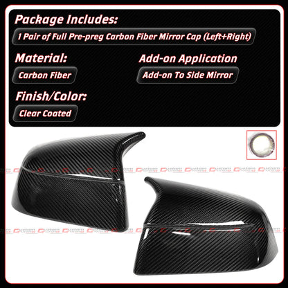 M Style Full Carbon Fiber Side Mirror Cover Caps [2025-2026 Tesla Model Y Juniper]