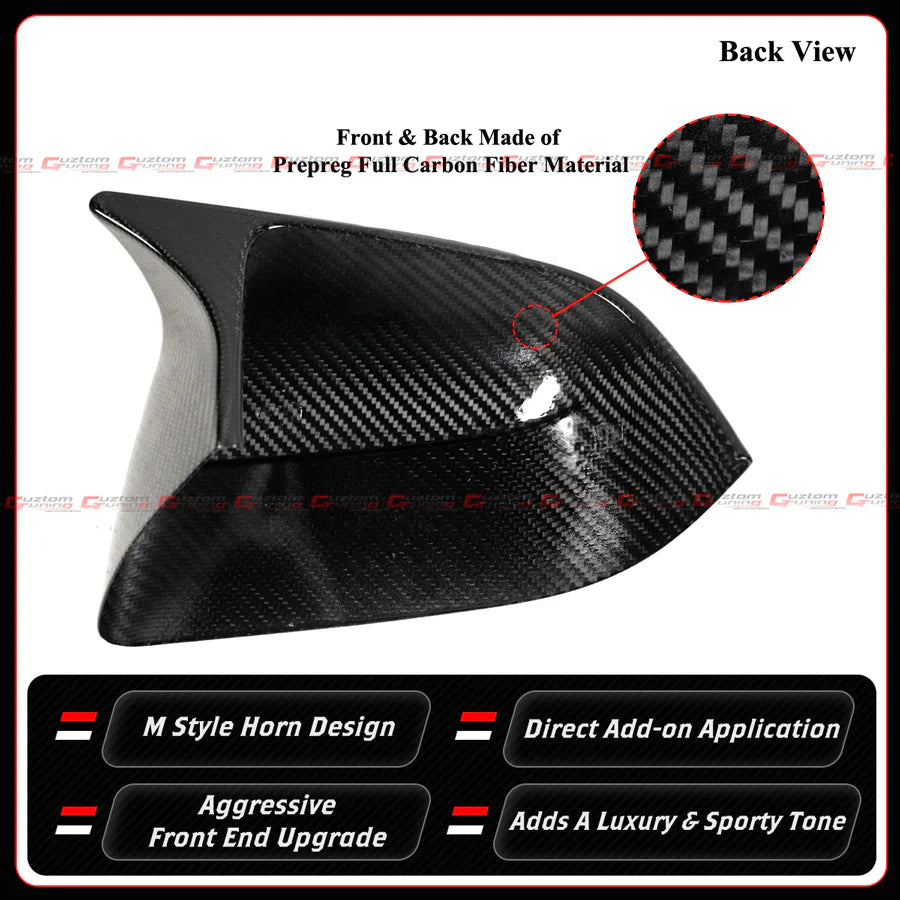 M Style Full Carbon Fiber Side Mirror Cover Caps [2025-2026 Tesla Model Y Juniper]