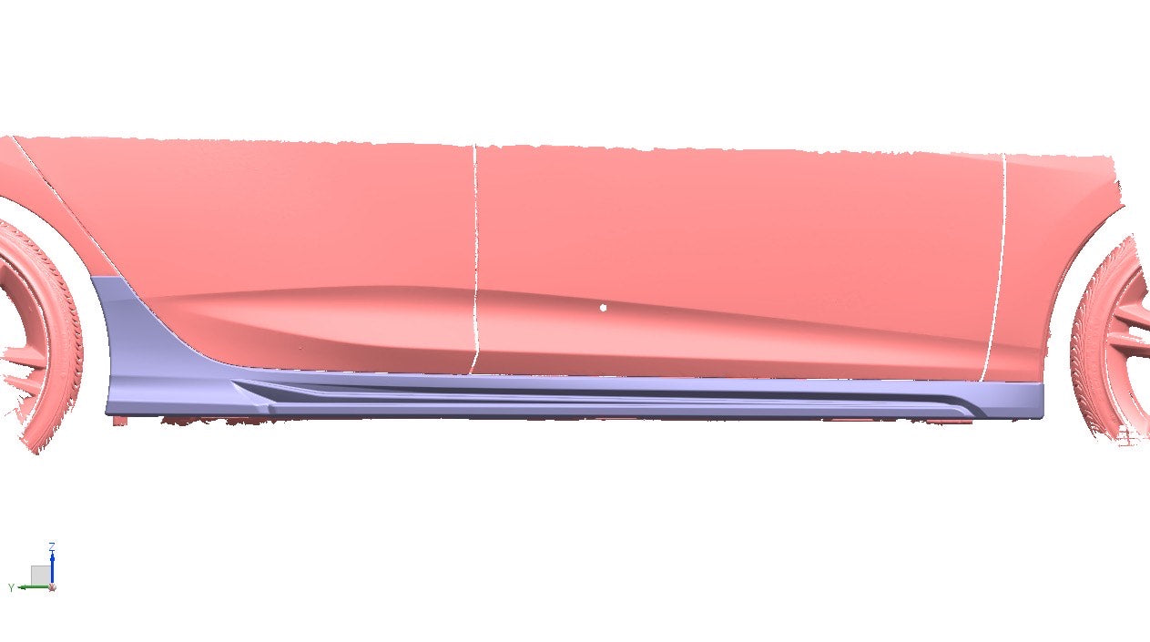 2023-2025 5th Gen DE4 Acura Integra Paint Matched Side Skirts Extenstion